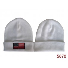 American Flag Knit Hats White 001